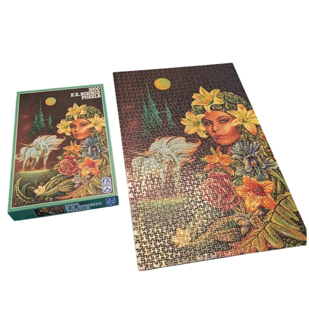 FX Schmid Jigsaw Puzzle 1000 Piece West Germany 67.5x44cm Fantasy Gaia Garden
